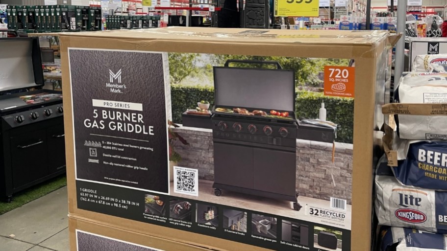 members mark 5 burner griddle box in a store
