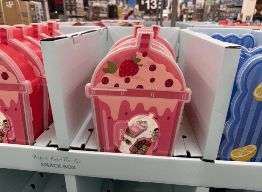 a pink snack box in-store