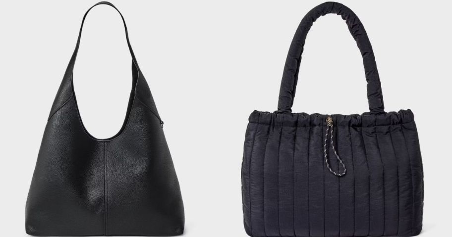 Stock images of two handbags from Target