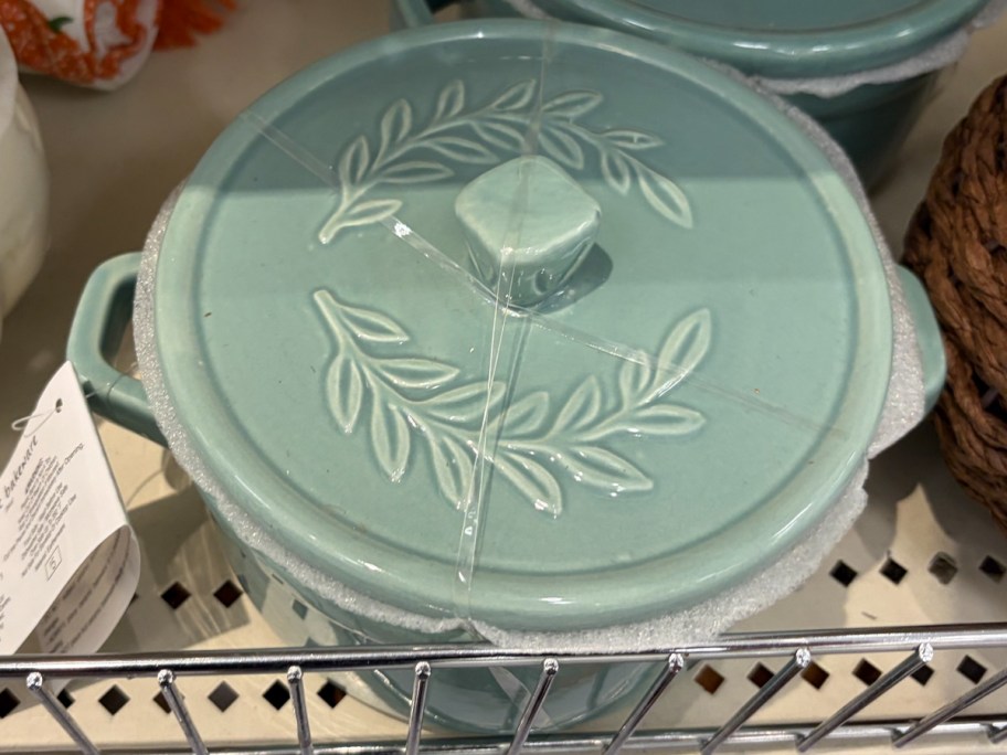 blue ceramic bakeware 