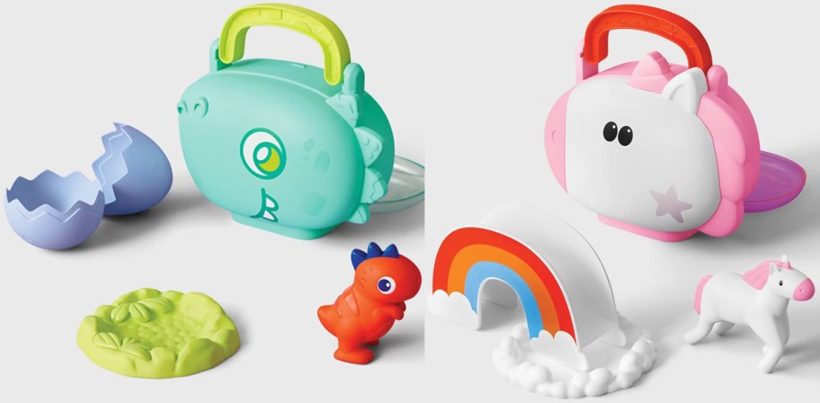 dinosaur and unicorn playsets