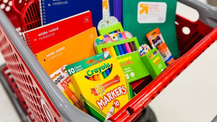 Score Target School Supplies from 25&cent; | Crayons, Pencils, Glue & More