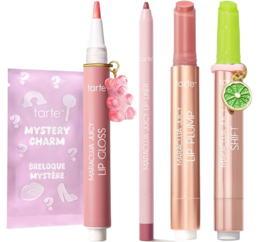 tarte lip steals maracuja juicy lip tubes and a liner