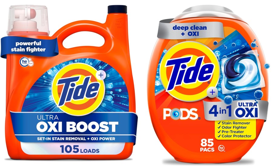 tide laundry detergent bottles 