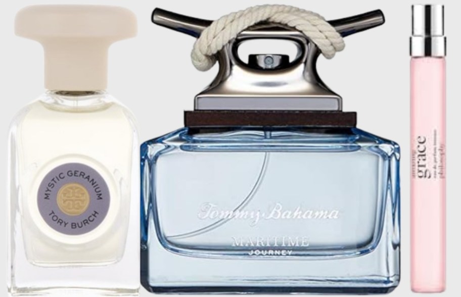 a bottle og tory burch, tommy bahama and philosophy frangrances