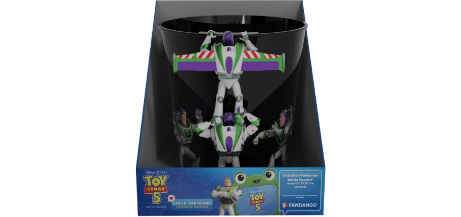 toy story buzz popcorn bucket with figure 