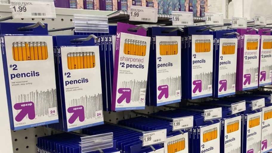 up up no 2 pencils on a store aisle