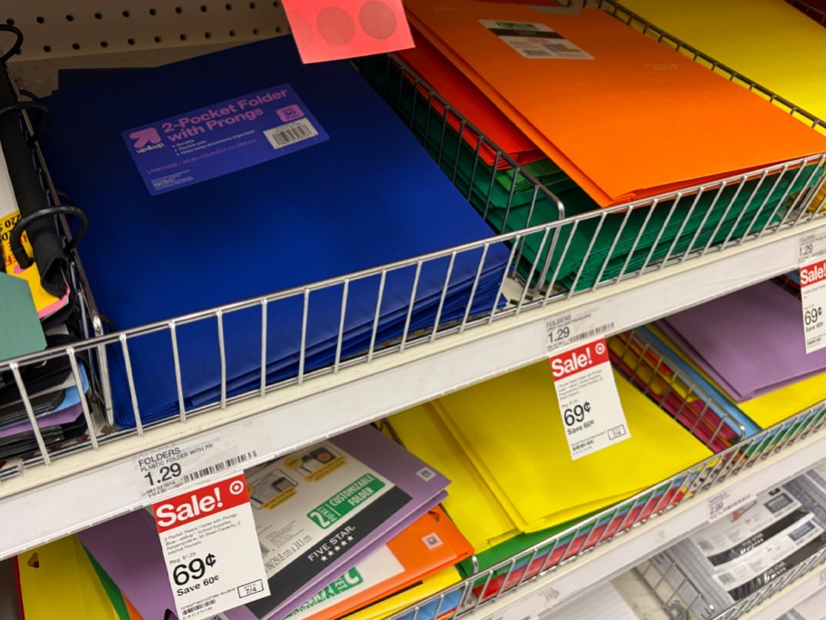 blue and orange folders