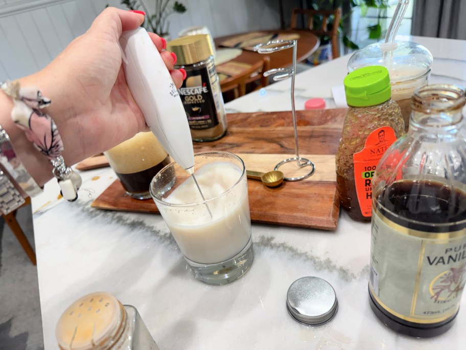 using a handheld frother from amazon
