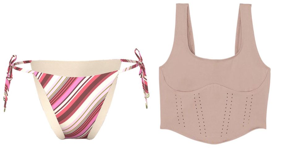 Victoria's Secret swim bottoms and activewear tops