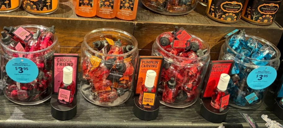 wallflowers refills on display in a store