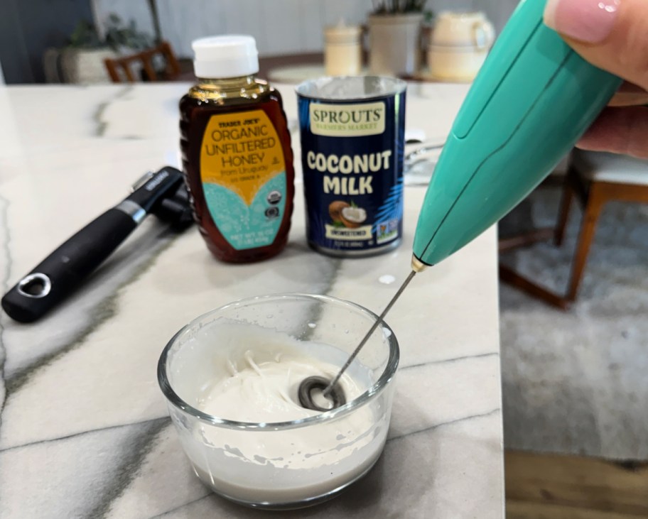 whipping up coconut milk and honey (1)