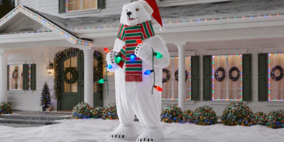 Home Depot’s Christmas Decorations Include a GIANT Polar Bear & More!