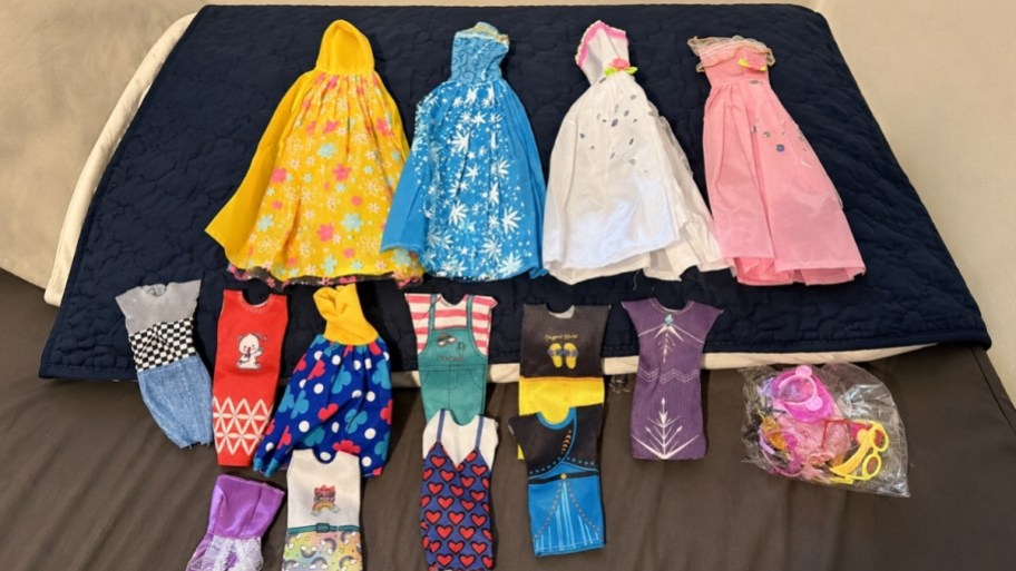 items from the 100 piece fashion doll clothing and accessories set