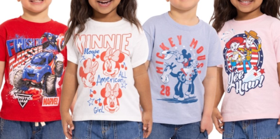 Kids Character Clothing from $1.99 on Walmart.com | Disney, Bluey, & More