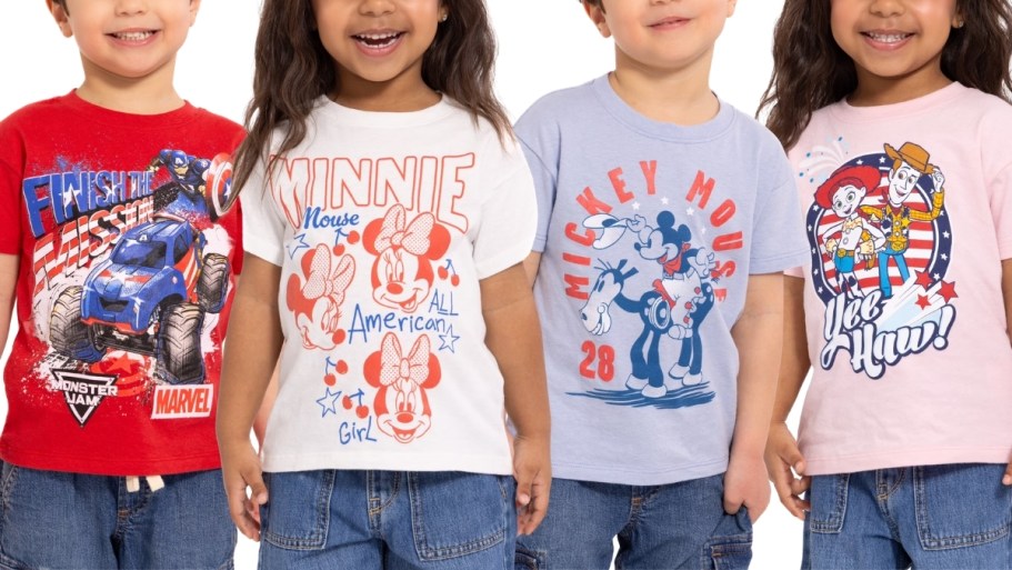 Kids Character Clothing from $1.99 on Walmart.com | Disney, Bluey, & More
