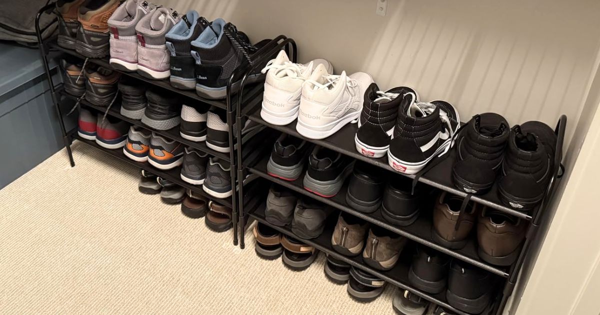 3-Tier Shoe Rack Just $9.99 Shipped for Amazon Prime Members | Stackable & Great for Dorms