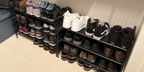 3-Tier Shoe Rack Just $9.99 Shipped for Amazon Prime Members | Stackable & Great for Dorms