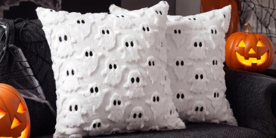 Fall & Halloween Pillow Cover 2-Packs from $3.99 on Amazon