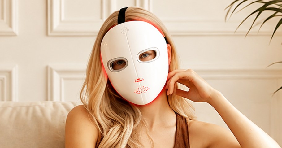 Red Light Therapy Mask Just $23.99 Shipped on Amazon (Reg. $87)