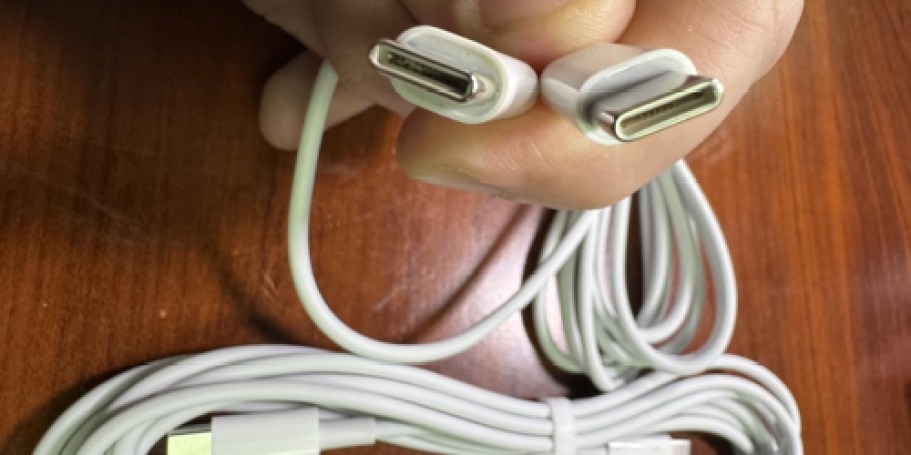 TWO 6-Foot USB-C Charging Cables Just $2.99 on Amazon