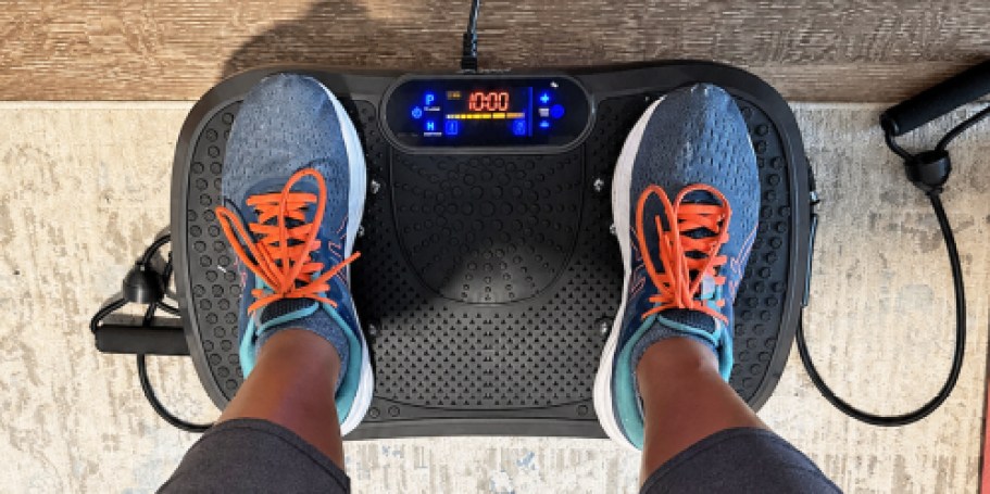 Vibration Plate Exercise Machine w/ Resistance Bands Just $37.99 Shipped for Prime Members (Reg. $120)