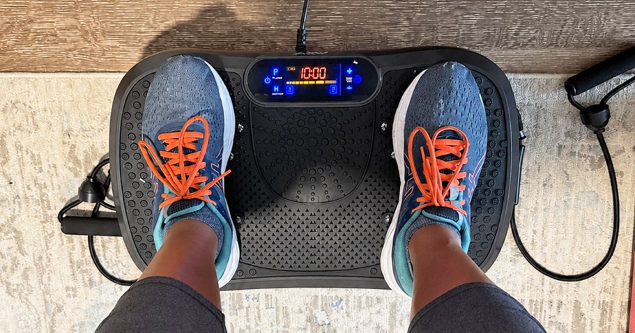 Vibration Plate Exercise Machine w/ Resistance Bands Just $37.99 Shipped for Prime Members (Reg. $120)