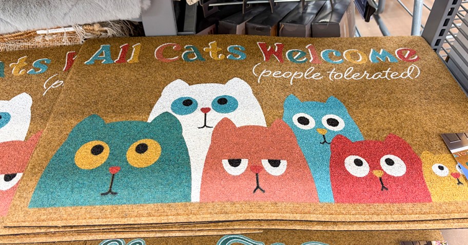 All Cats Welcome Doormat at Walmart