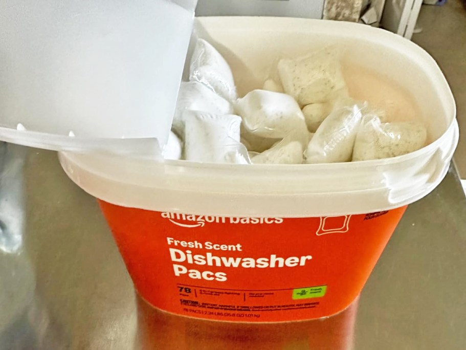 Amazon Basics Dishwasher Detergent Pacs 78-Count Just $8 Shipped
