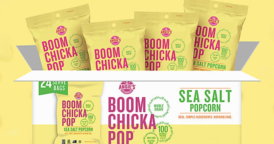 Angie’s BOOMCHICKAPOP Popcorn 24-Pack Just $10.77 on Amazon