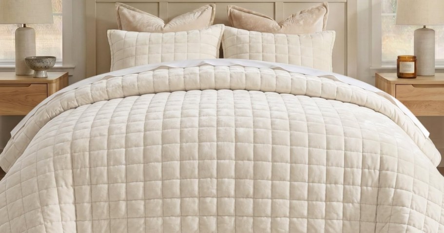Velvet Quilt 3-Piece Sets from $25.99 Shipped on Amazon