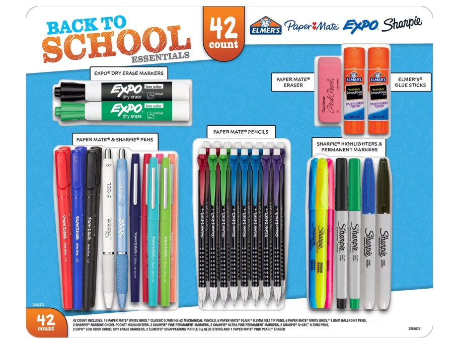 Back to School Supplies 42-Count Variety Pack 