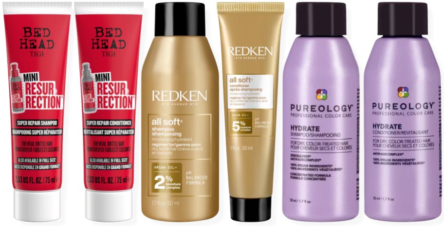 إصلاح قيامة رأس السرير، شامبو وبلسم Redken All Soft، Pureology Hydrate