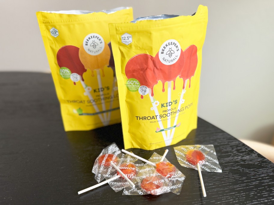 Beekeeper’s Naturals Kids Lollipops 15-Count Only $6 Shipped for Prime Members