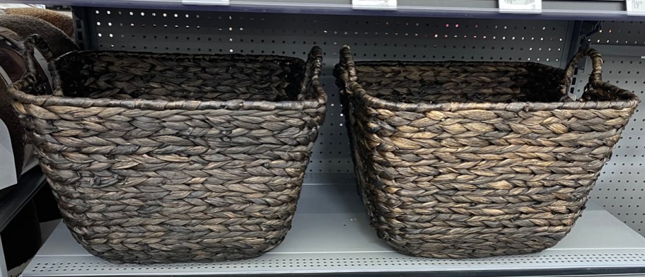 Better Homes & Gardens Handwoven Dark Brown Wicker Storage Basket
