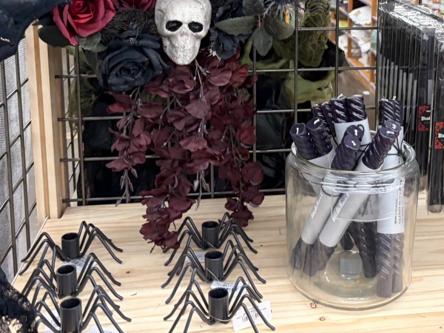 metal spider candle taper holders
