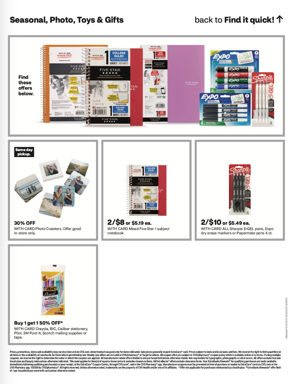 page from CVS ad