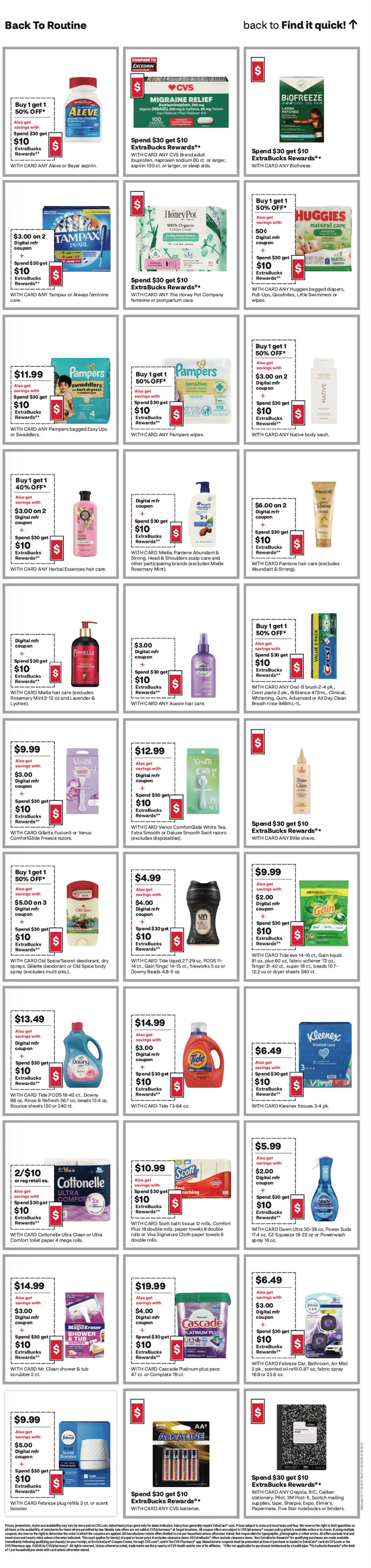 Page of CVS Advertisement