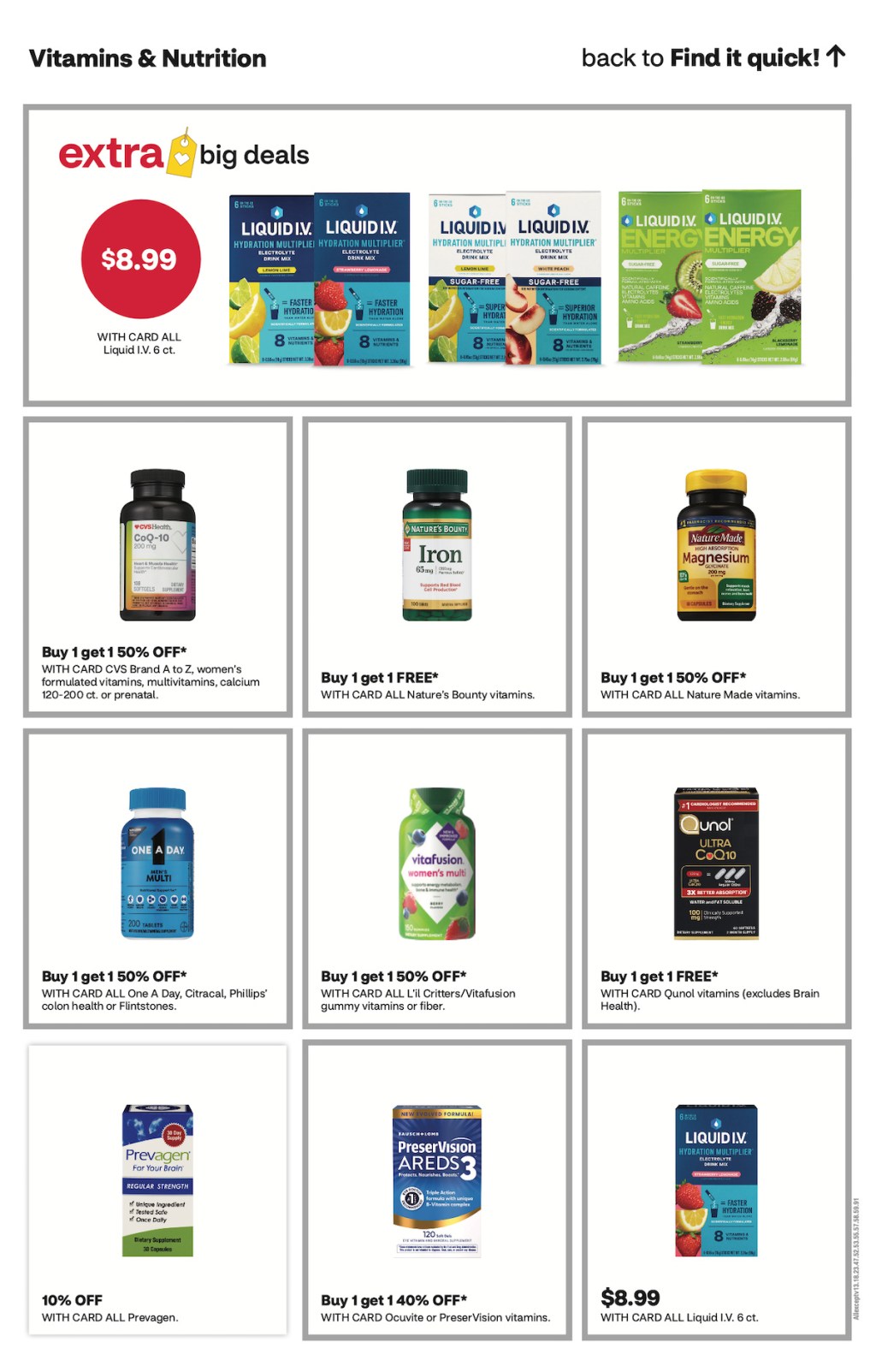 page from CVS ad