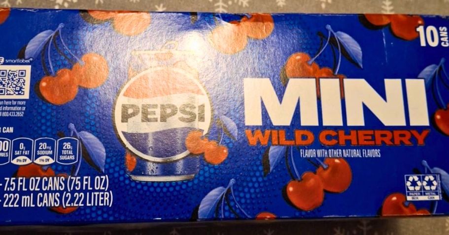 Wild Cherry Pepsi Mini Cans 20-Pack Only $5.91 Shipped on Amazon (Reg. $13)