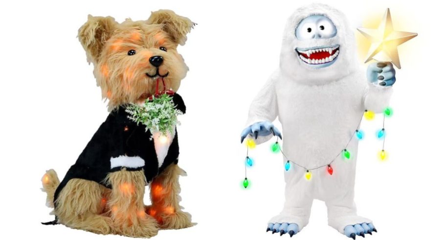Christmas outdoor dog and Rudolph decoration lowes