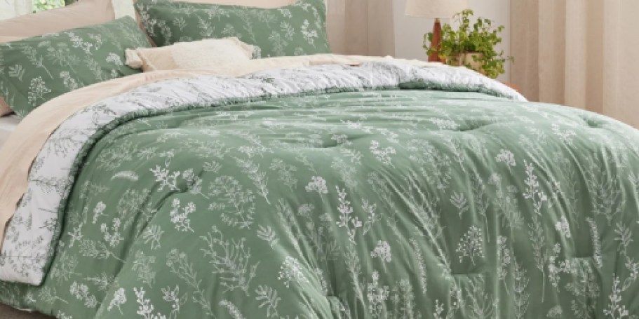 Bedsure Reversible Floral Comforter Set from $17.54 on Wayfair.com
