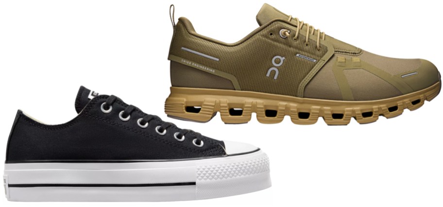 Converse Chuck Taylor All Star Lift Platform Low Top Shoes and On Men's Cloud 6 Waterproof Shoes