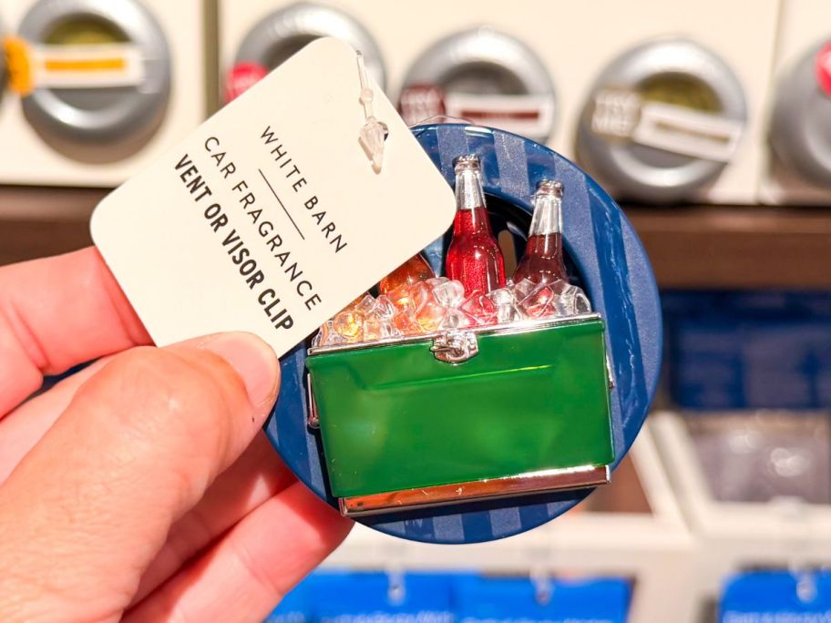 bath and body works Cooler Car Fragrance Holder in hand in store