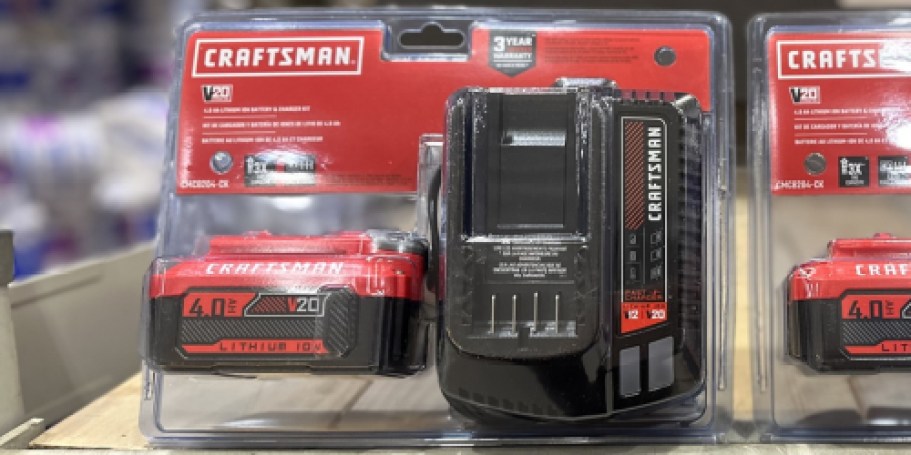 Craftsman Battery & Charger Set Only $89 Shipped + FREE Power Tool (Up to $139 Value!)