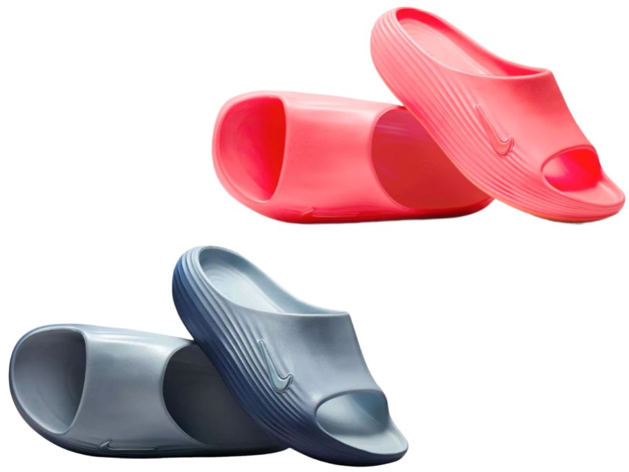 Two pairs of Nike Women's Reactx Rejuven8 Slides