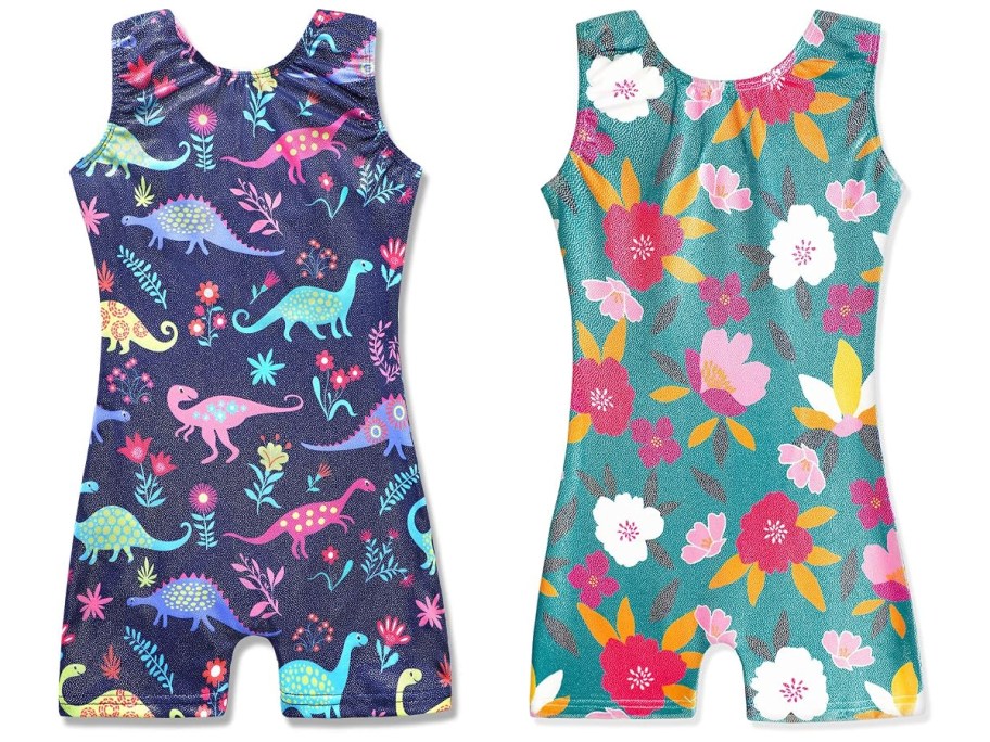 Dinosaur and Flower Leotard