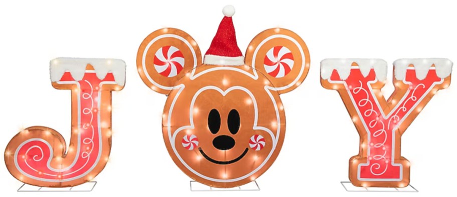 Disney 30-in LED Mickey Mouse Joy Outdoor Christmas Decoration