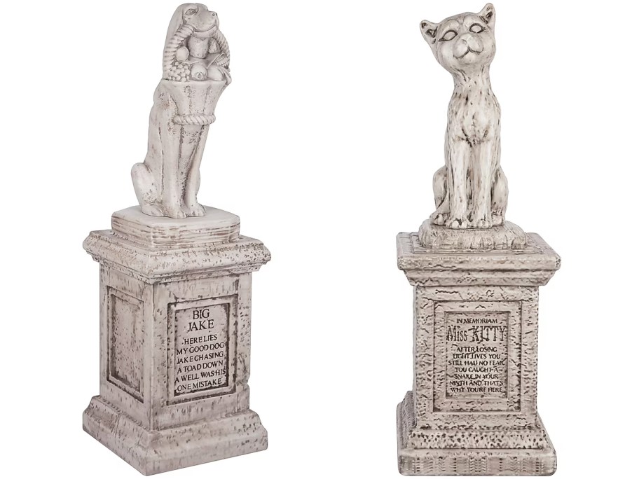 dog and cat tombstone blow molds