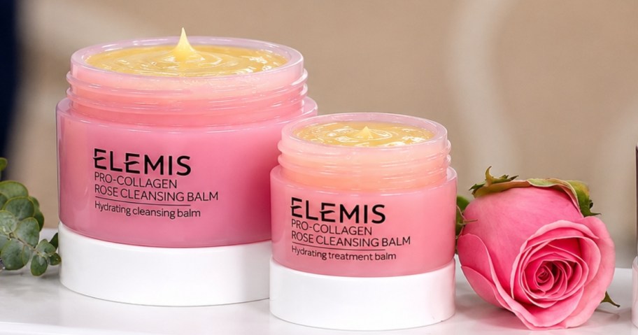 two containers of ELEMIS cleansing balm